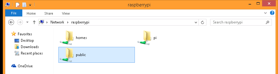 windows shared on raspberry pi